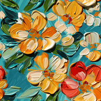 Thumbnail for peinture fleurs au couteau