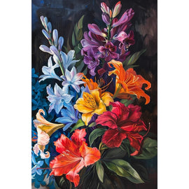 Peinture Huile Fleurs, art mural décoration nature