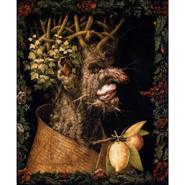 Peinture Arcimboldo L'Hiver, art mural décoration nature