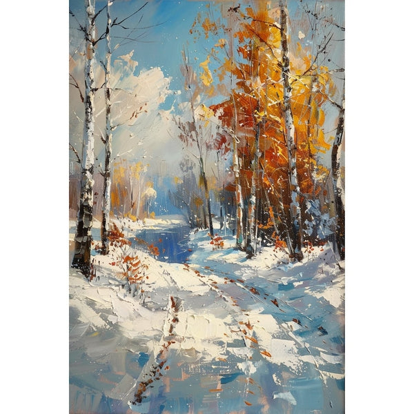 peinture huile au couteau paysage