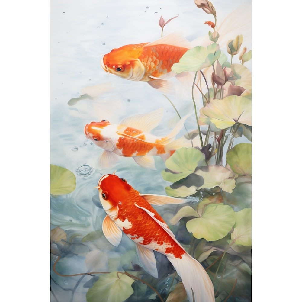 peinture japonais poisson