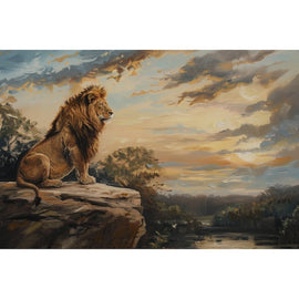 Peinture du Roi Lion, art mural décoration nature