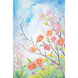 Peinture Printemps Maternelle, art mural décoration nature