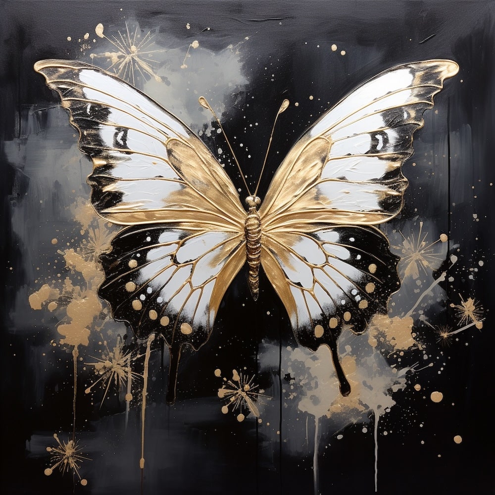 peinture moderne papillon