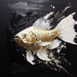 Peinture Poisson Moderne, art mural décoration nature