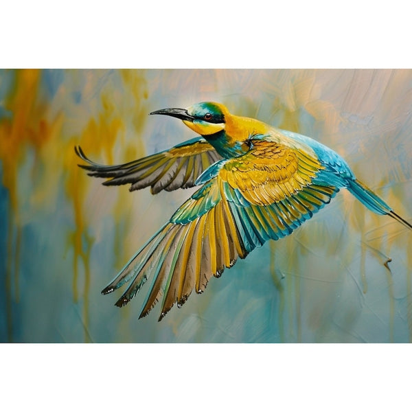 Peinture Acrylique Oiseaux, art mural décoration nature, vue 2