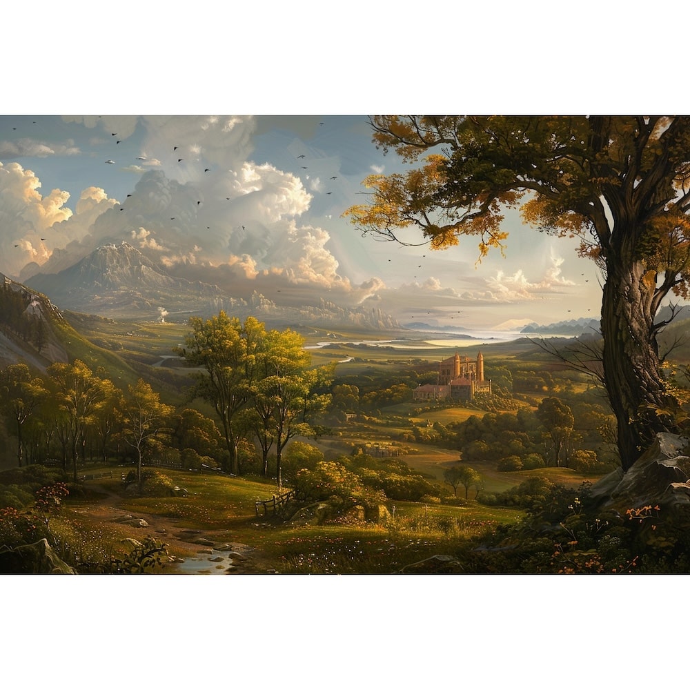 Peinture Paysage Renaissance, art mural décoration nature
