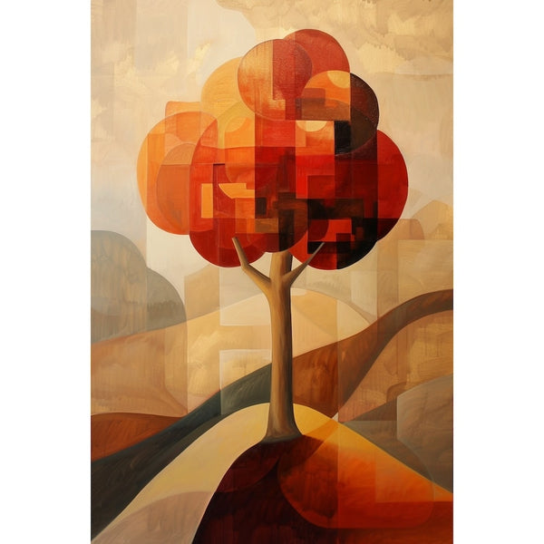 Peinture D'Arbres Moderne, art mural décoration nature