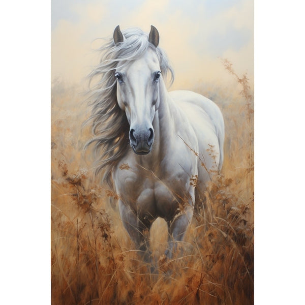Portrait de Cheval en Plein Champ, art mural décoration nature