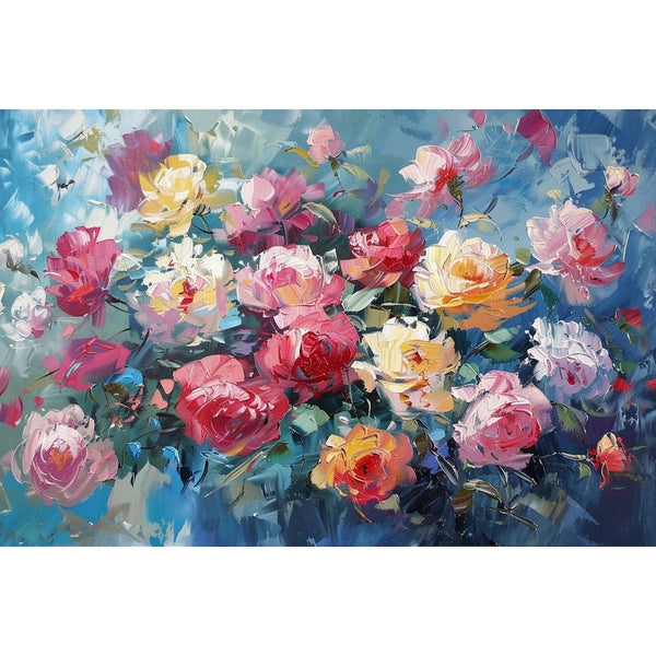 peinture sur toile de fleurs