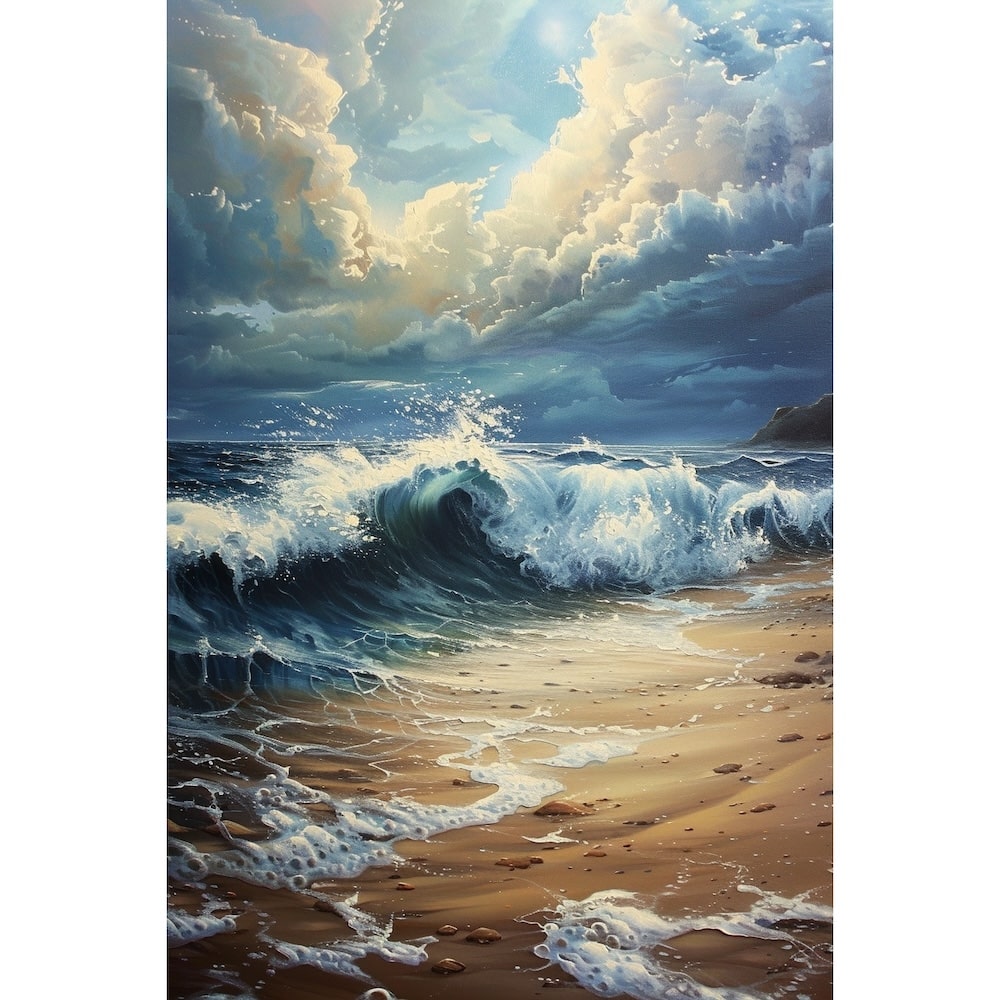 peinture vagues mer