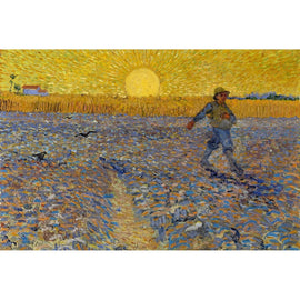 Peinture Soleil Van Gogh, art mural décoration nature