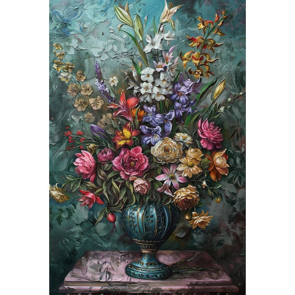 peinture vase fleurs