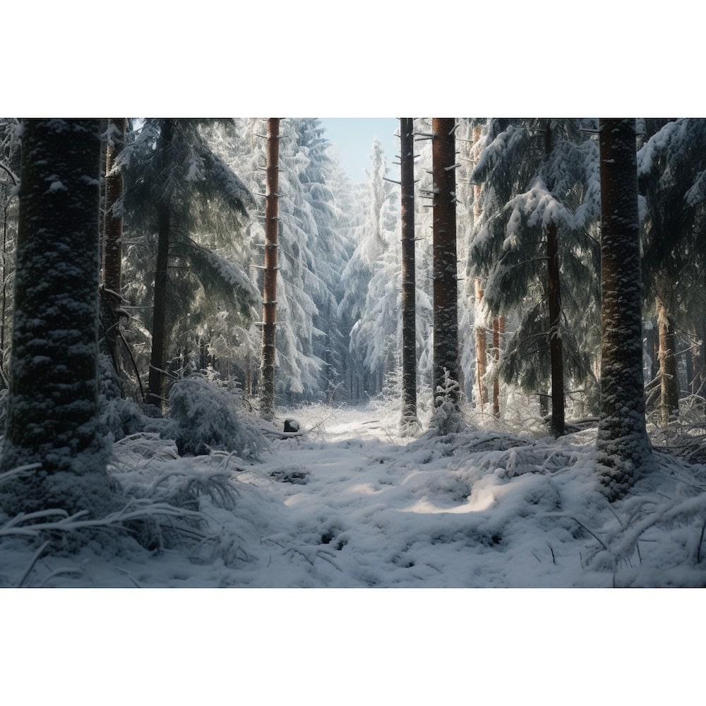 Tableau Forêt Hiver Photographie, art mural décoration nature