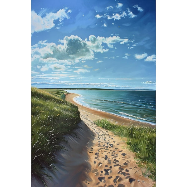 Peinture Sentier entre les Dunes, art mural décoration nature