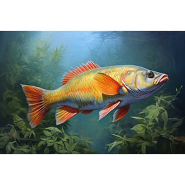 poisson en peinture acrylique