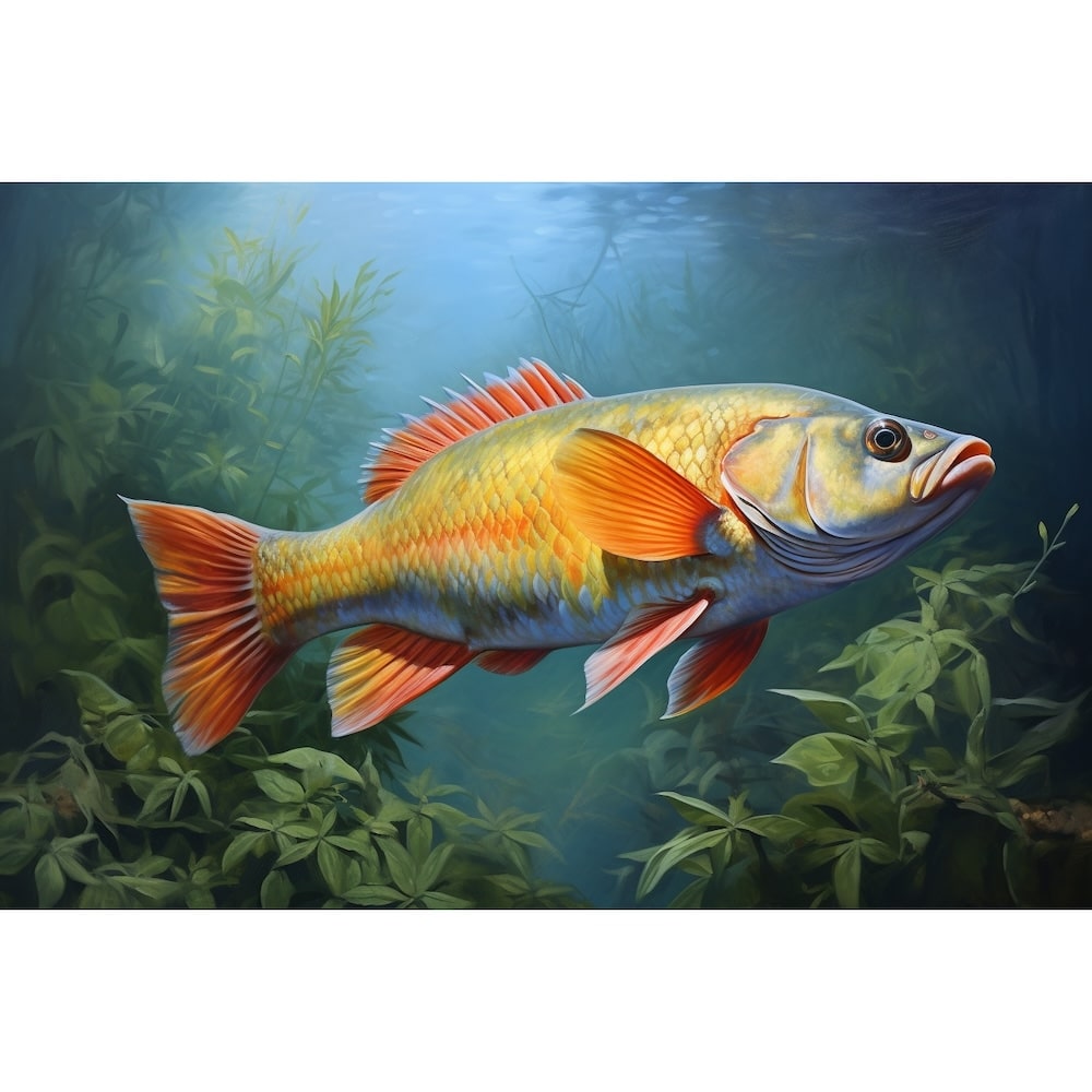 poisson en peinture acrylique