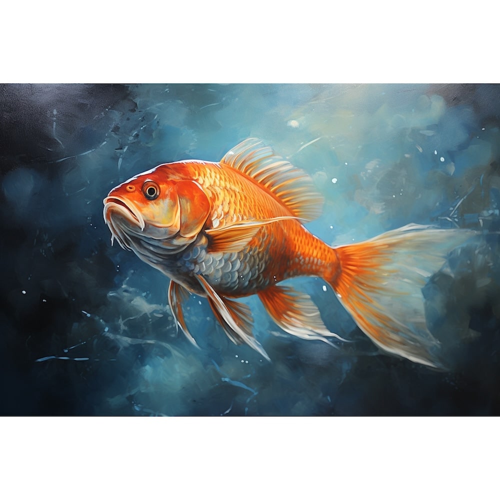 Peinture Poisson, art mural décoration nature