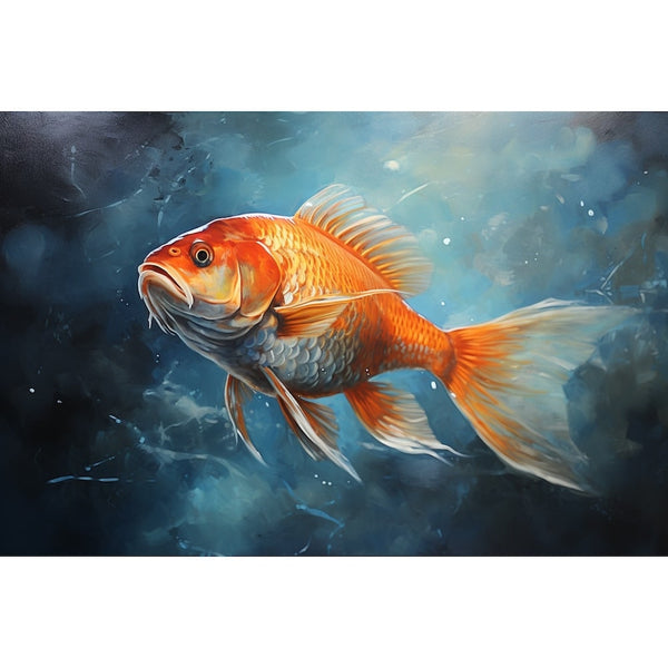 Peinture Poisson, art mural décoration nature