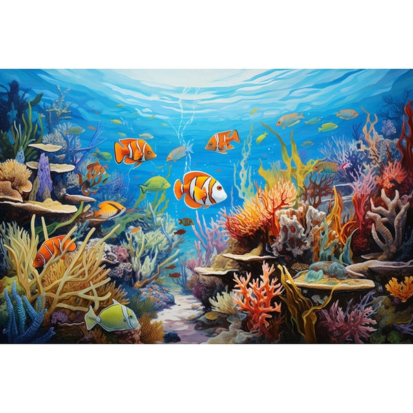 Peinture Poissons Exotiques, art mural décoration nature