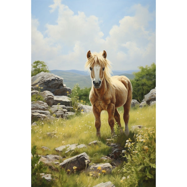 Tableau Poney, art mural décoration nature