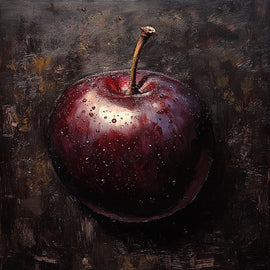Peinture Prune, art mural décoration nature