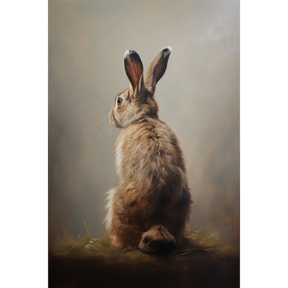 Peinture Queue de Lapin, art mural décoration nature