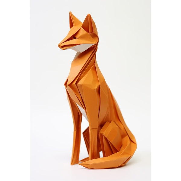 Tableau Renard Origami, art mural décoration nature