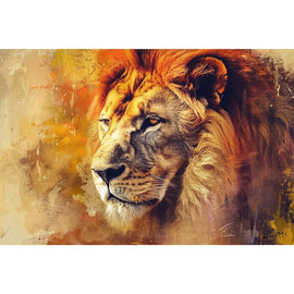Tableau Lion Roi, art mural décoration nature