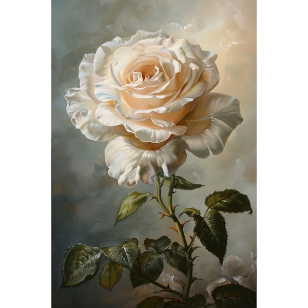 Peinture Rose Beige, art mural décoration nature
