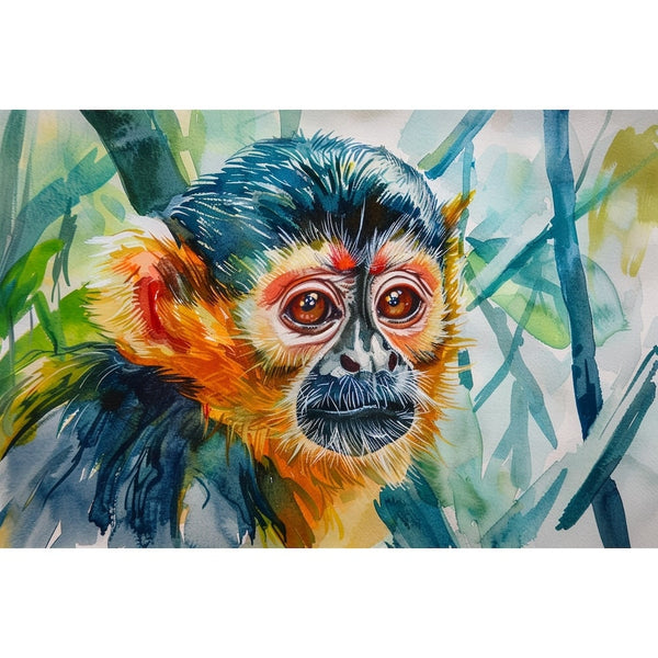 Peinture Singe, art mural décoration nature