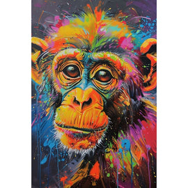 Peinture Singe Couleur, art mural décoration nature