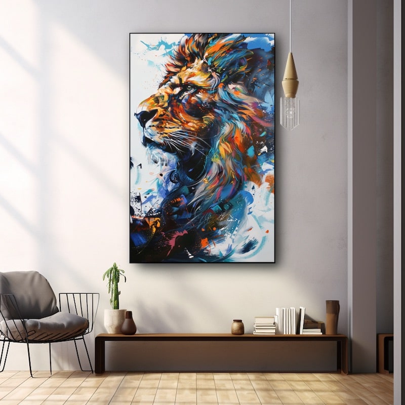 Tableau Lion Style Scandinave