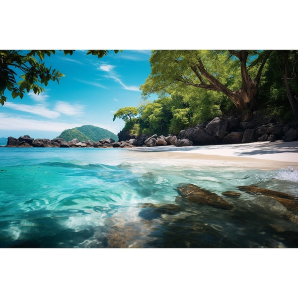 Tableau Contemporain Plage, art mural décoration nature