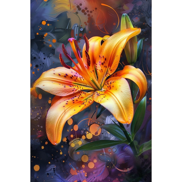 tableau abstrait fleur