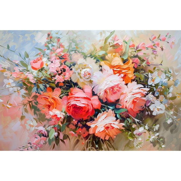 tableau acrylique fleurs