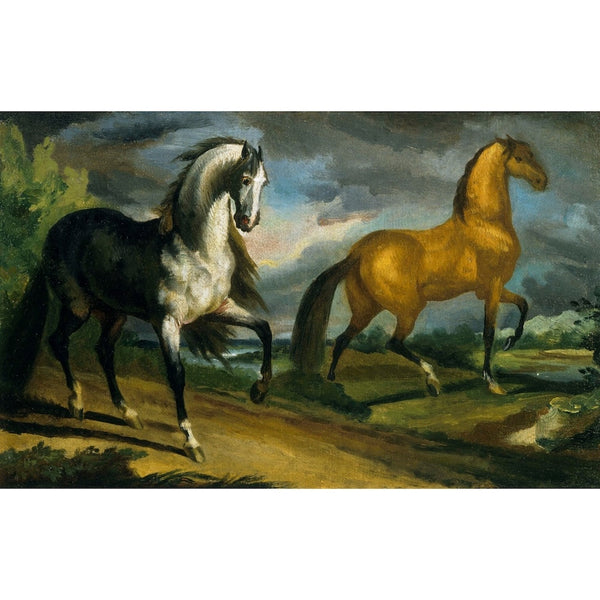 Tableau Gericault Chevaux, art mural décoration nature
