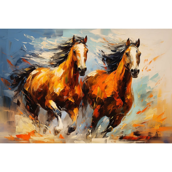 Tableau Chevaux Modernes, art mural décoration nature