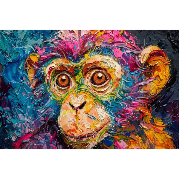 Tableau Singe Couleur, art mural décoration nature