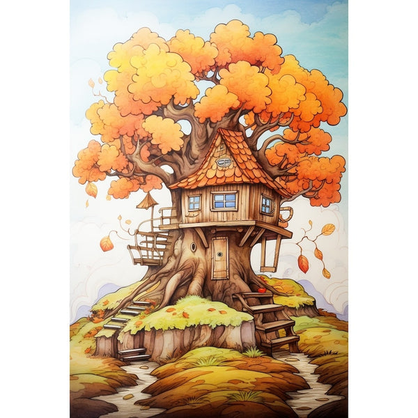Tableau Automne Maternelle, art mural décoration nature