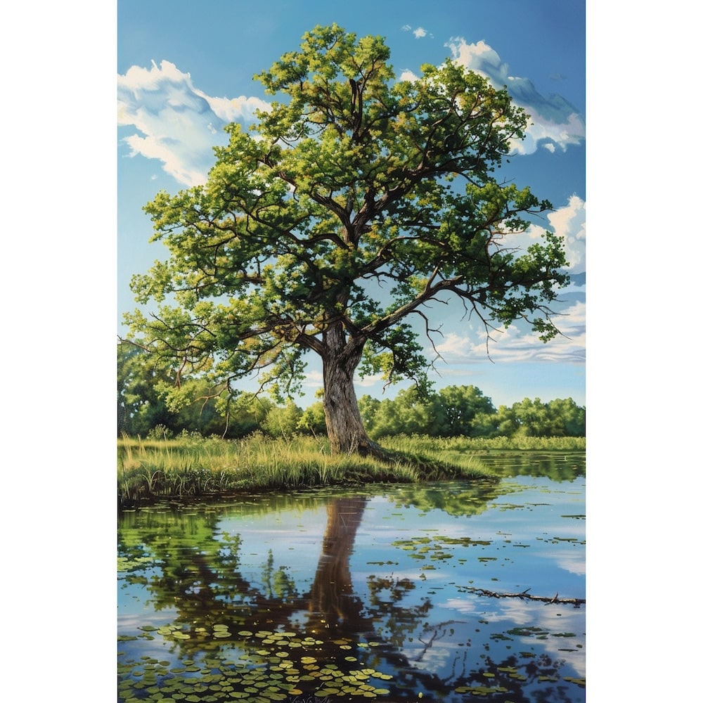 Tableau D'Arbre Peinture, art mural décoration nature