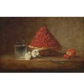 Tableau Fraises Chardin, art mural décoration nature