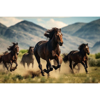 Thumbnail for tableau de chevaux au galop