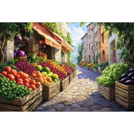 Tableau Marché Méditerranéen, art mural décoration nature