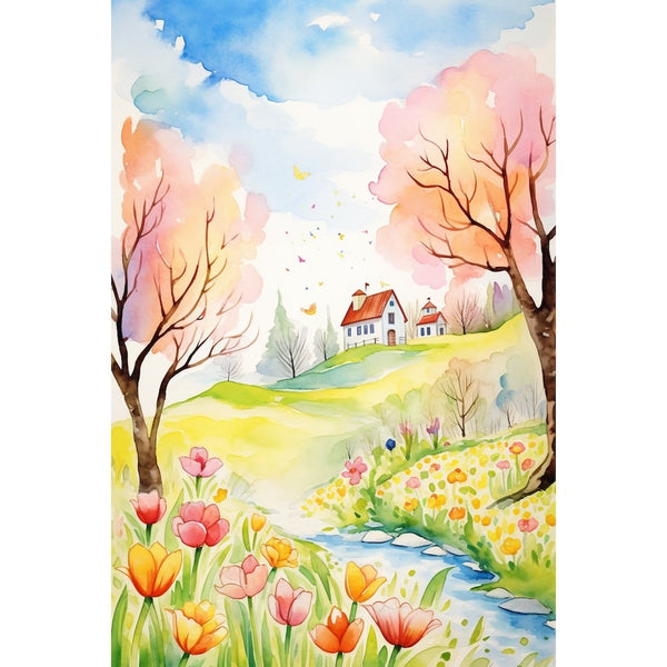 Tableau Printemps Maternelle, art mural décoration nature