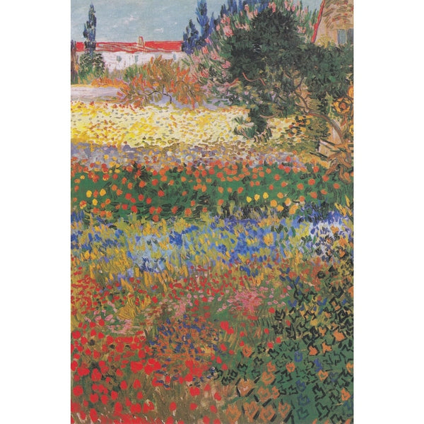 Tableau Van Gogh Jardin Fleuri, art mural décoration nature