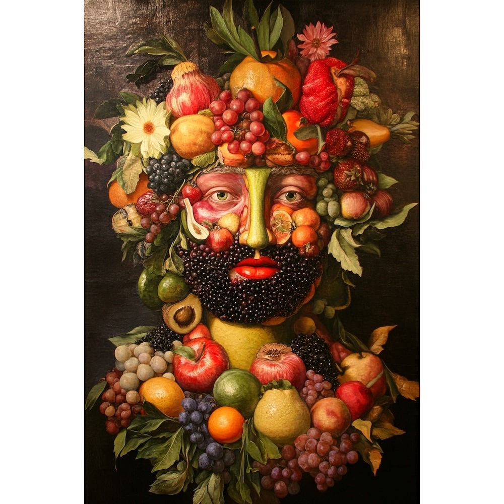 tableau fruit visage