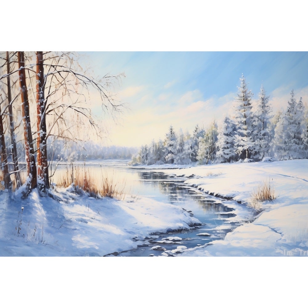 tableau hiver peinture