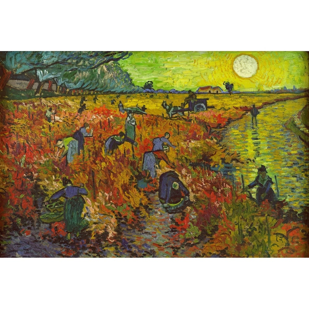Tableau La Vigne Rouge, art mural décoration nature