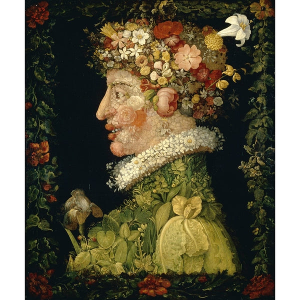 Tableau Arcimboldo Printemps, art mural décoration nature